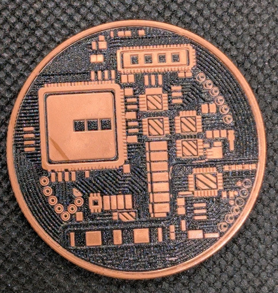 Bitcoin Black Colored 1 Ounce Copper Coin round rare1