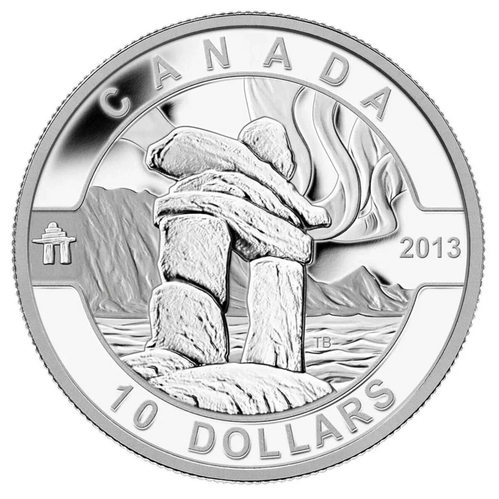 2013 The Inukshuk O Canada Series $10 Pure Silver Matte Proof - Box & COA0
