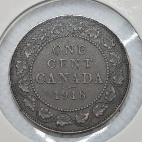 CANADA - 1918 Large Canadian 1 Cent Penny - F-12 - SHIPPING LOW COST - NumisFind