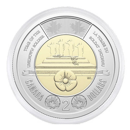 NEW ! 2025 Unknow soldier Toonie $2 No Color Canada Special Wrap RCM Roll1