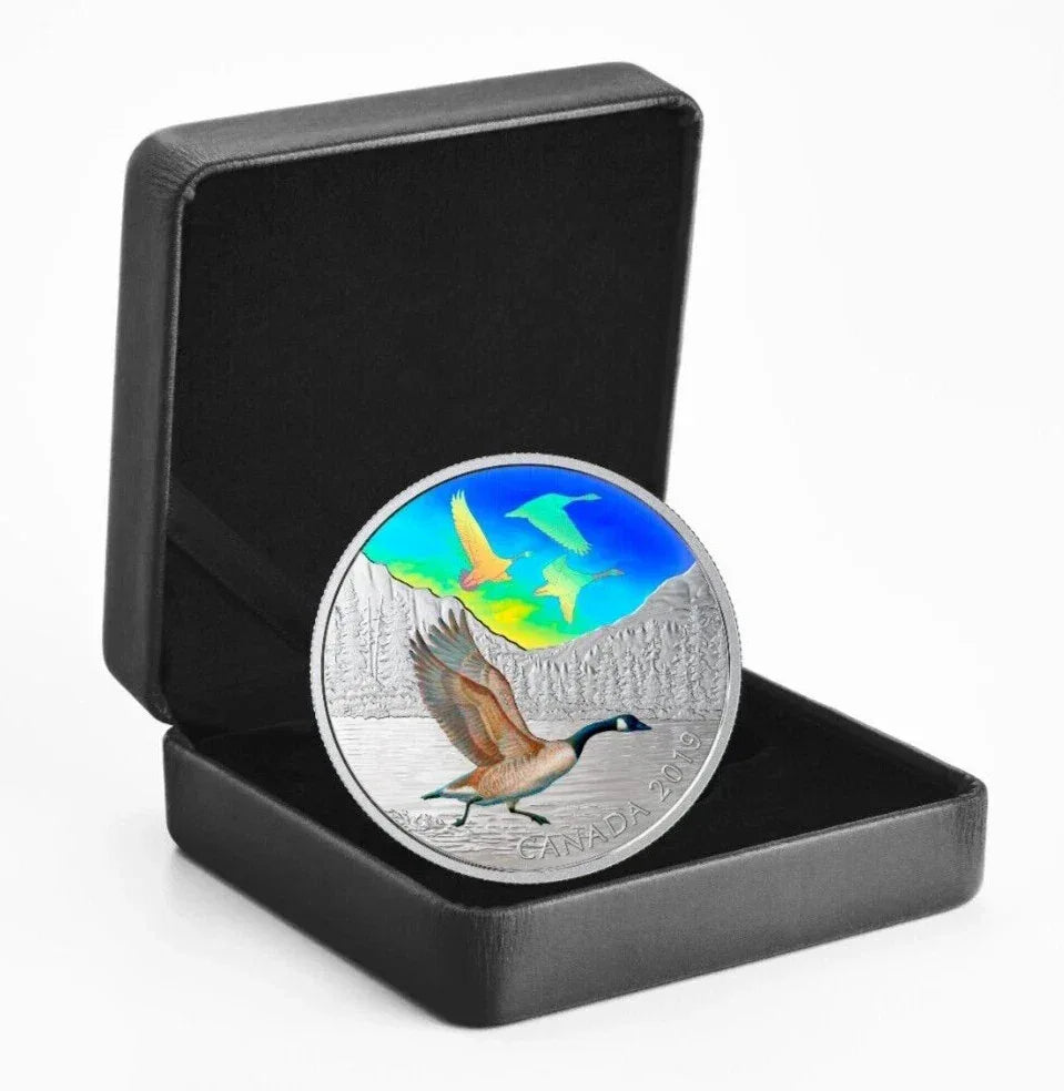 Canada 2019 2 oz 9999 Silver coin - Majestic Birds in motion - Canada Geese - NumisFind