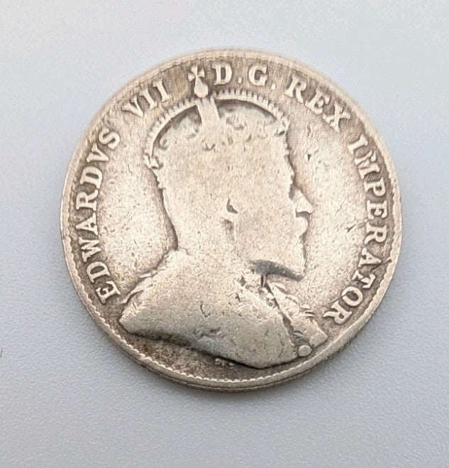 1903-H Canada Silver 10 Cent, Circulated Good condition1