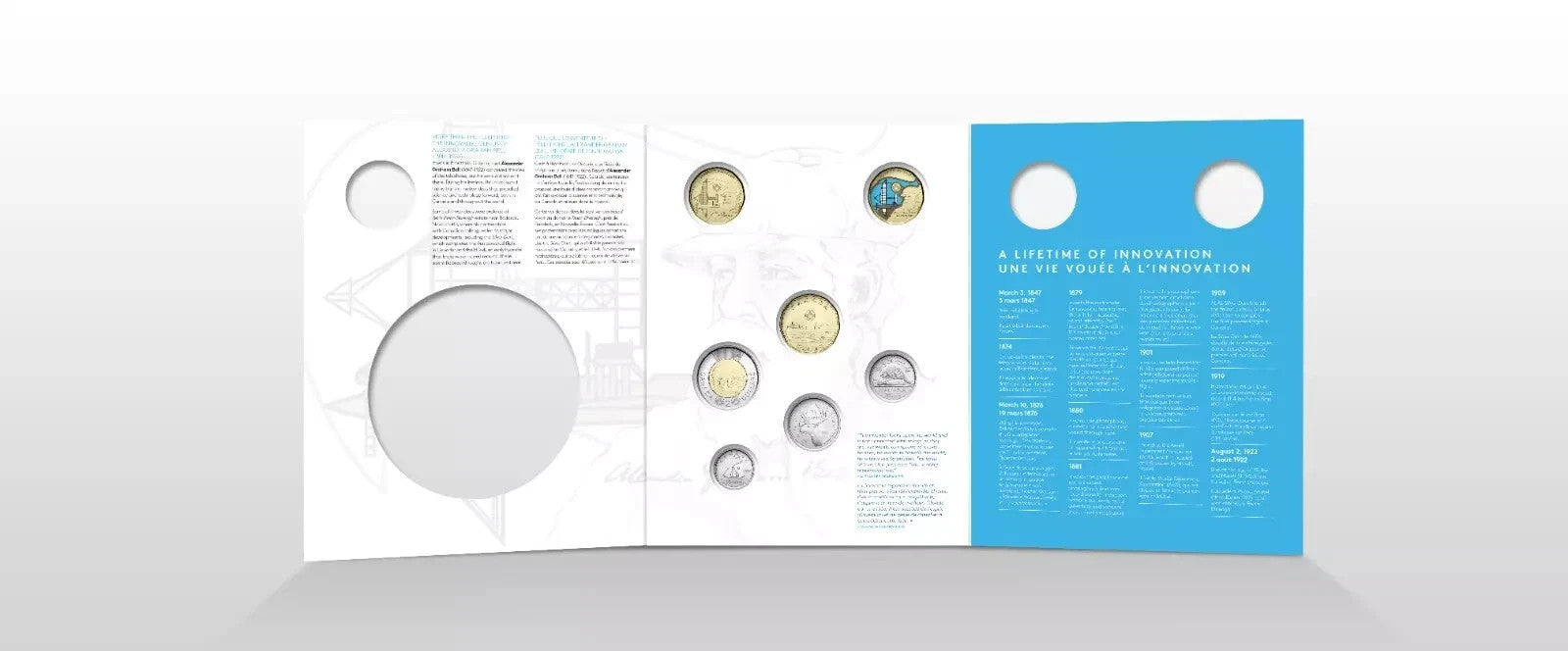 Canada 2022 Alexander Graham Bell Keepsake Coin Set in Original RCM Packaging!!2