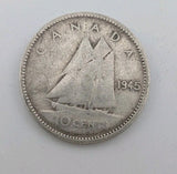 1945 Canada 10c Silver coin Dime - 2g of pure silver0