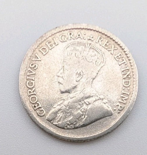 1919 Canada Stirling Silver 5 Cent Coin .925 Nice Condition 1