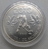 Canada 2010 Hockey Vancouver Winter Olympics $5 1 Oz Pure Silver Maple Leaf BU - NumisFind