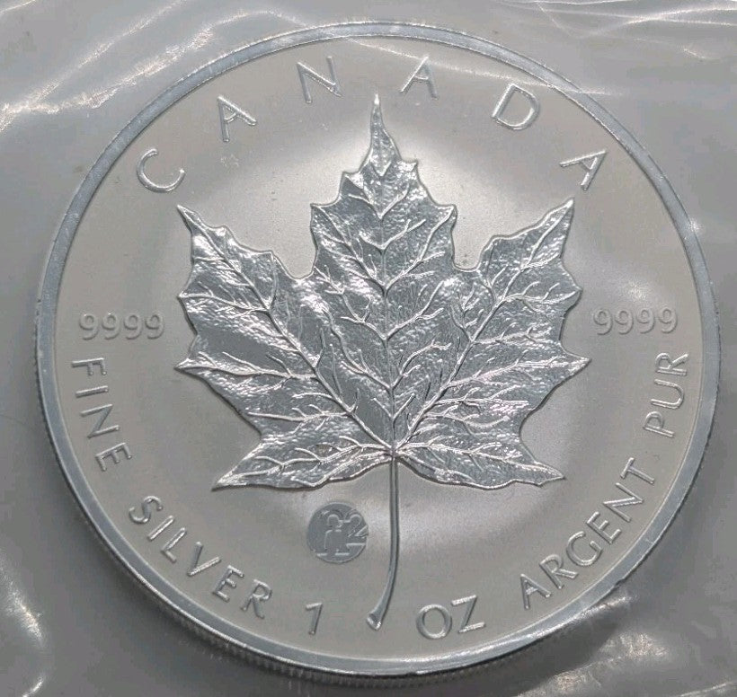 2007 $5 Fine Silver Maple Leaf 1oz F12 Privy RCM - RARE!0