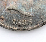 1883 Philippines .835 Silver 50 Centavos de Peso Alfonso XII Spanish RARE - XF2