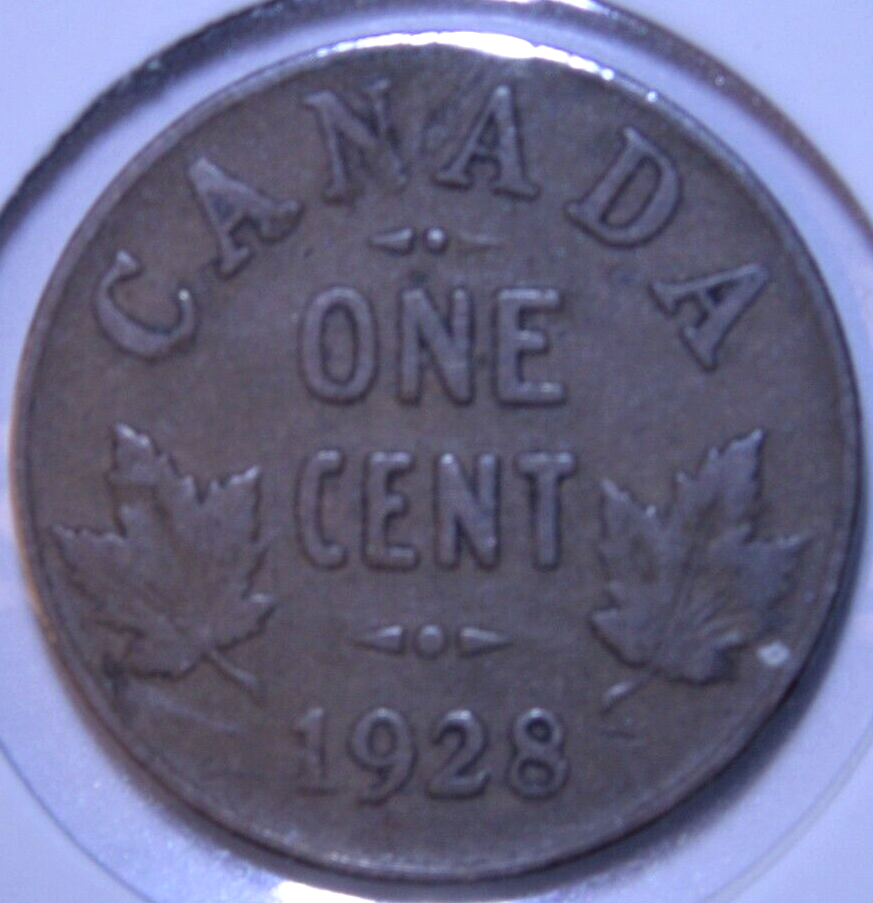 1928 Canada Small Cent Canadian 1 penny coin VERY NICE !0
