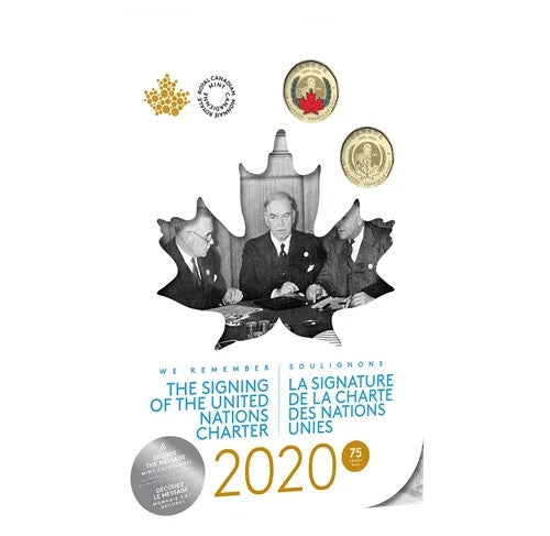 2020 Canadian Signing of The United Nation Charter Collector Keepsake Card. Mint0