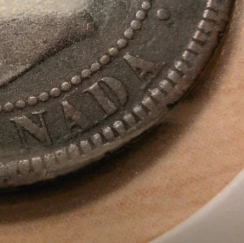 RARE - MINT ERROR - Open D - 1876 H - Canada 1 one cent large penny - G-4 - NumisFind