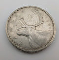 Canada 1961 25 Cents 25c Canadian Caribou Quarter Coin - 80% Silver - ASW .150oz0