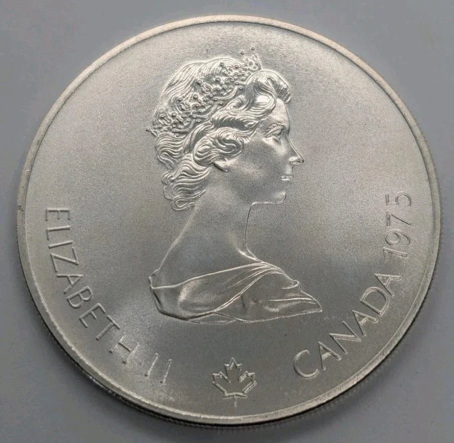 1975 Canada $5 Silver Unc Montreal Olympics Commemorative Coin Javelin - NumisFind