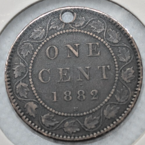 CANADA - 1882-H OBV2 Large Canadian 1 Cent Penny - VF-20 - SHIPPING LOW COST0