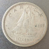 1957 CANADA 10¢ CENT QUEEN ELIZABETH II .800 SILVER DIME COIN - NumisFind
