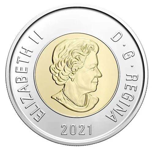 2021 Canada Insulin discovery non-coloured and coloured $2 toonie from mint roll - NumisFind