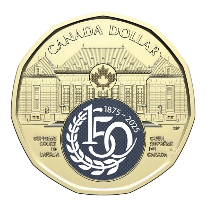 New Release! 2025 Supreme Court $1 Loonie Colour Coin Uncirculated - NumisFind