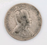 1907 Canada 5 cents Silver Coin Nickel Circulated1