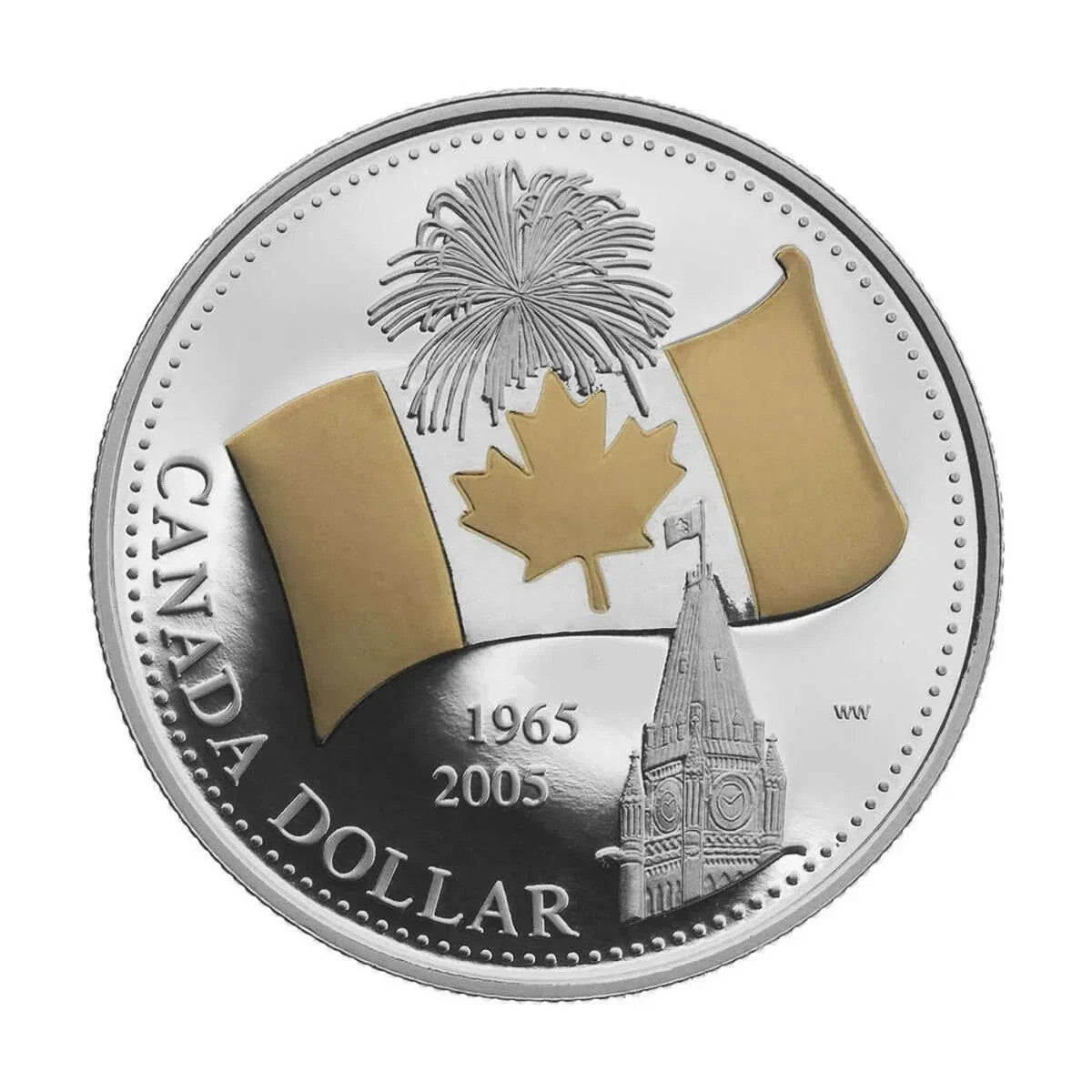 2005 The Canadian Flag 40th Anniversary 8 Coin Proof Set - 1.7 oz Silver Weight1