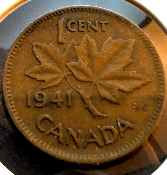 1941 Canada Small Cent Canadian 1 penny coin VERY NICE !0