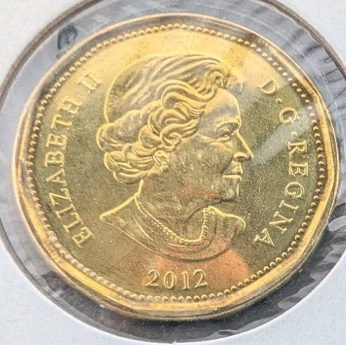 BU UNC Canada 2012 100th 100e Coupe Grey Cup dollar loonie coin Uncirculated 1