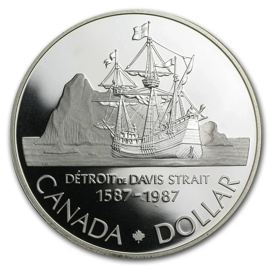 1987 Canada Proof Silver Dollar. DAVIS STRAIT Detroit - 11.65g ASW - NumisFind