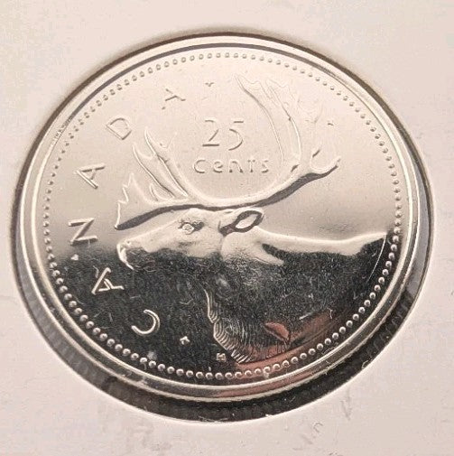 1952-2002 P  Double Date PROOFLIKE CANADA 25 Cent Caribou Quarter PL UNC0