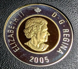 2005 Canada 8 Coin Silver PROOF Set w/ Gold Plated Silver Dollar - NO BOX - NumisFind