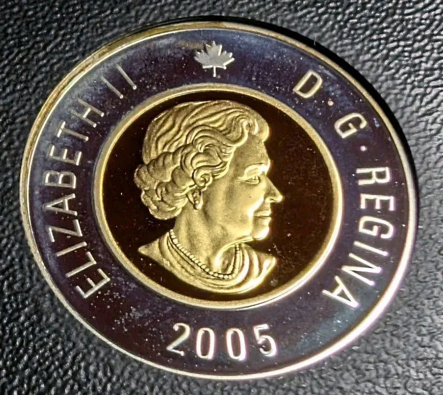 2005 Canada 8 Coin Silver PROOF Set w/ Gold Plated Silver Dollar - NO BOX - NumisFind