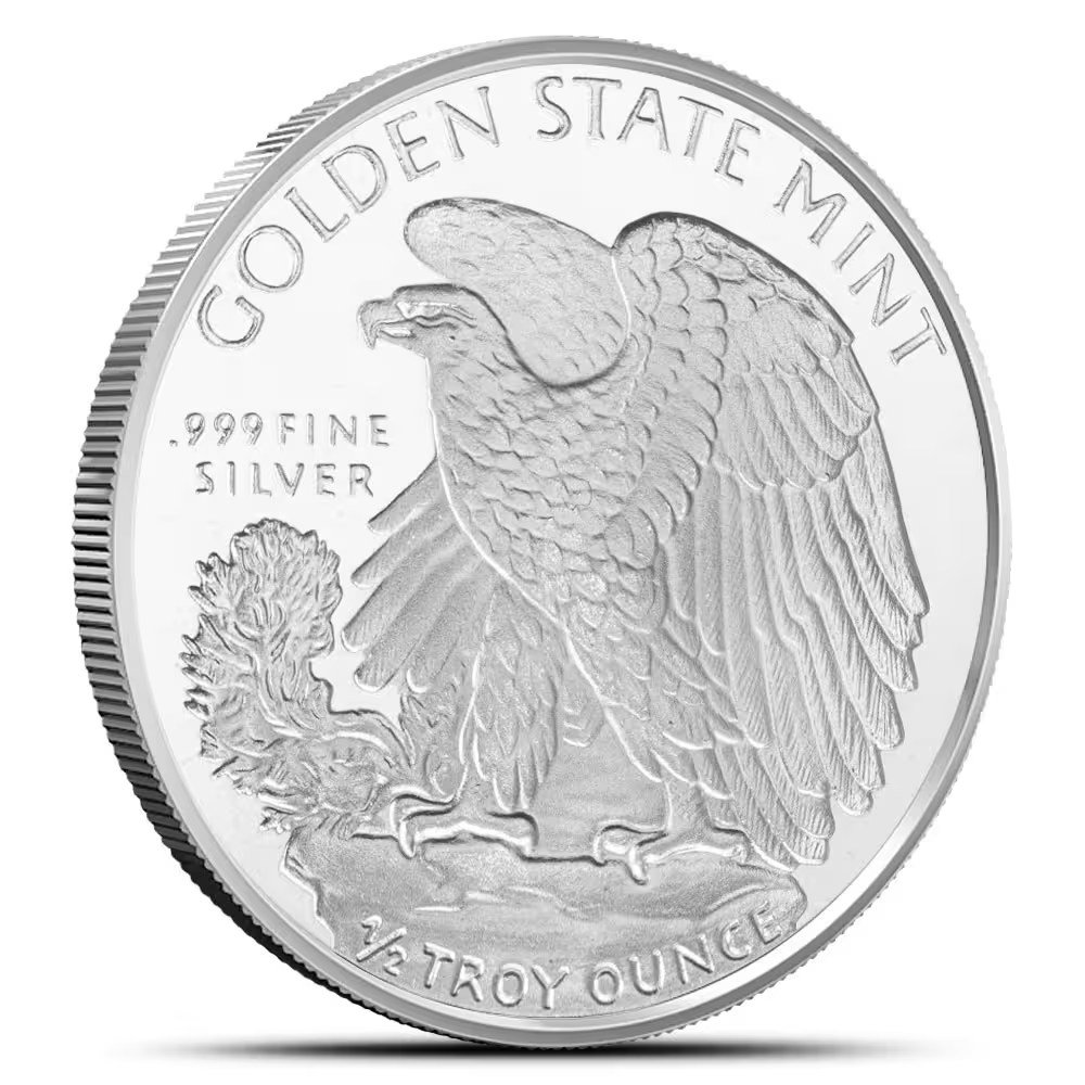 1/2 oz GSM .999 Fine Silver Eagle walking liberty Round1