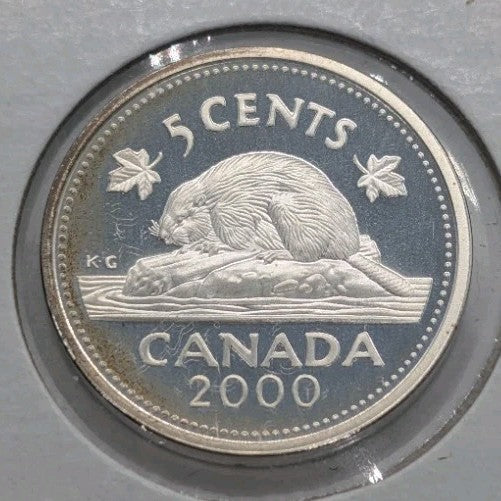 2000 Canada Proof 5c 10c 25c & 50c Silver Heavy Cameo Coins From RCM Set7