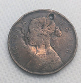 1890 Canada Newfoundland Large Cent Coin. Penny 1p 1c VG-81