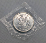 1965 Canadian 50 Cents .800 Silver Half Dollar Queen Elizabeth II - BU Sealed0