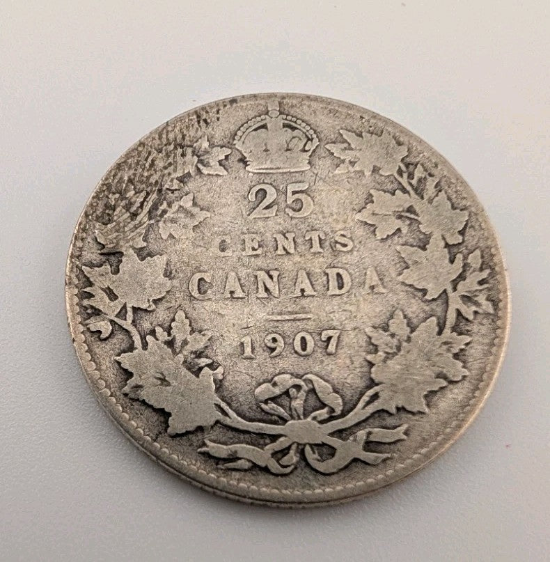 1907 Canada 25 Cents Sterling Silver!0