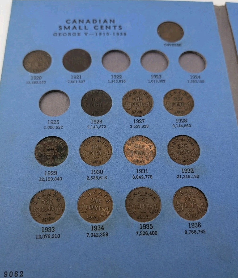 Canadian Small Cent Collection (1920–1972) – Complete - Whitman Album1