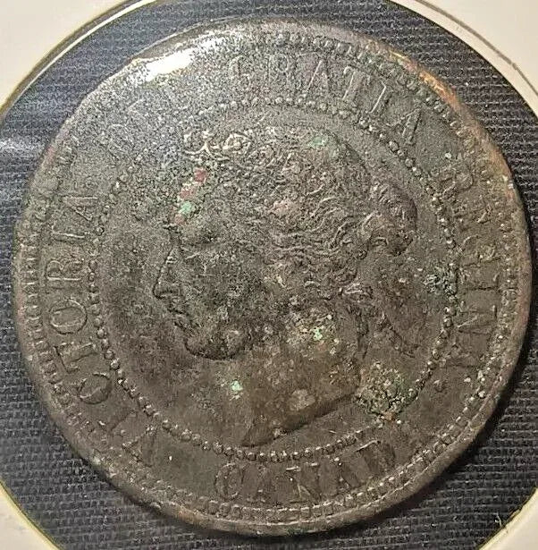 1881 H Canada Penny One Cent OBV 1A VF20 SHIPPING LOW COST - NumisFind
