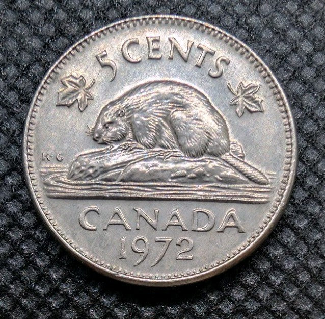 1972 Canada 5 Cent George VI Canadian  Nickel Coin Five Cents0