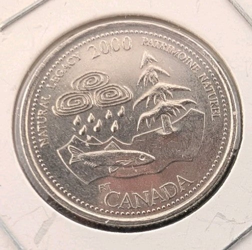 2000 Millennium Natural Legacy Canada 25 cents quarter0