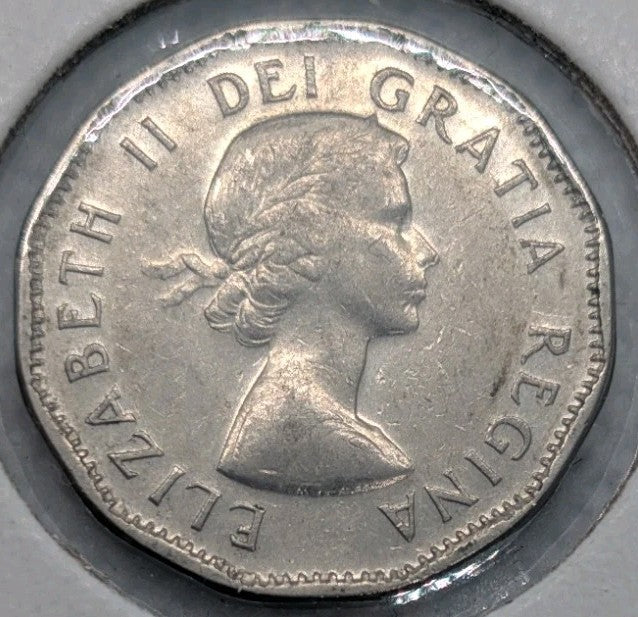1957 Canada 5 Cent George VI Canadian  Nickel Coin Five Cents1