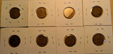 Lot Of 8 Circulated Canada 1 Cent Pre 1960 (G-VG Grade)1
