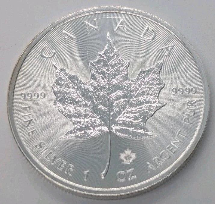 2021 Canada $5 Silver Maple Leaf Coin .9999 Pure 1 oz Fine Silver Bullion - NumisFind