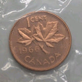 1966 Canada 1 Cent Coin Penny Sealed Uncirculated0