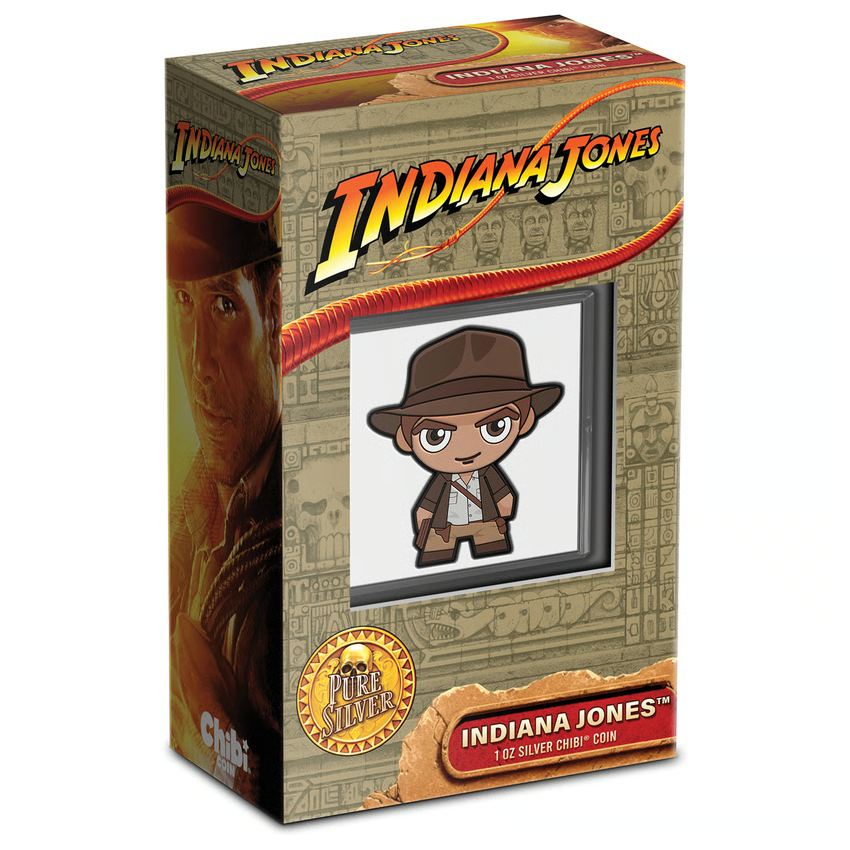 2023 Niue S$2 1oz 0.999 Silver Coin. Chibi Indiana Jones With COA 1 Of Only 18000