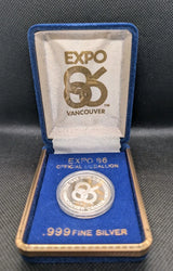 1986 EXPO '86 BC Pavillion Vancouver, BC 1/2 oz Fine Silver Medallion - NumisFind