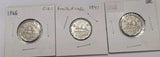 1946 1947 1948 Canada Five Cent 5c LOT OF 3 NICKELS - NumisFind