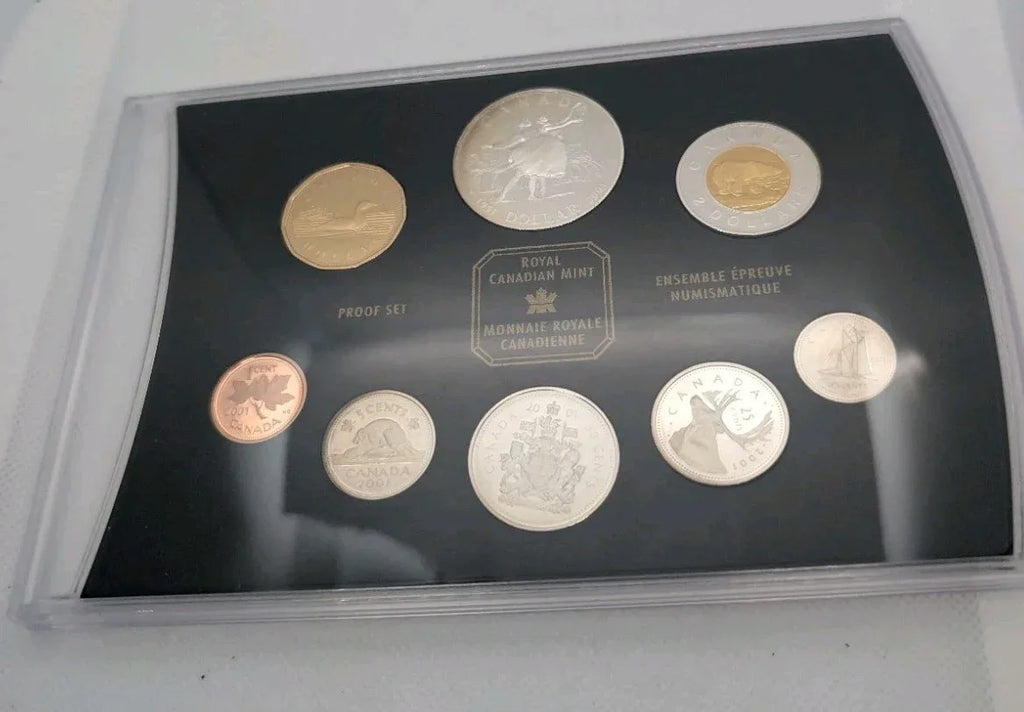 2001 Canada 8 Coin Proof Set With Special Edition Silver Dollar - NumisFind