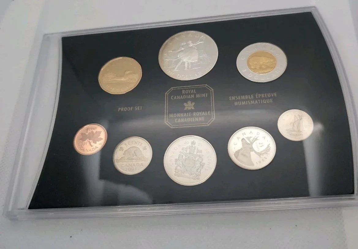 2001 Canada 8 Coin Proof Set With Special Edition Silver Dollar - NumisFind