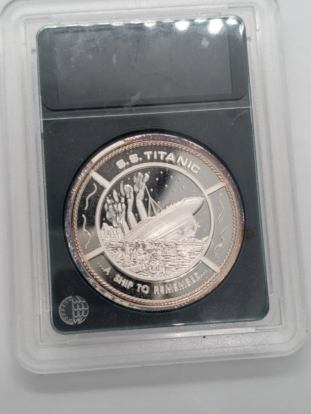 S.S. Titanic Proof Medallion - A Ship to Remember - .999 silver 100mil Plated - NumisFind