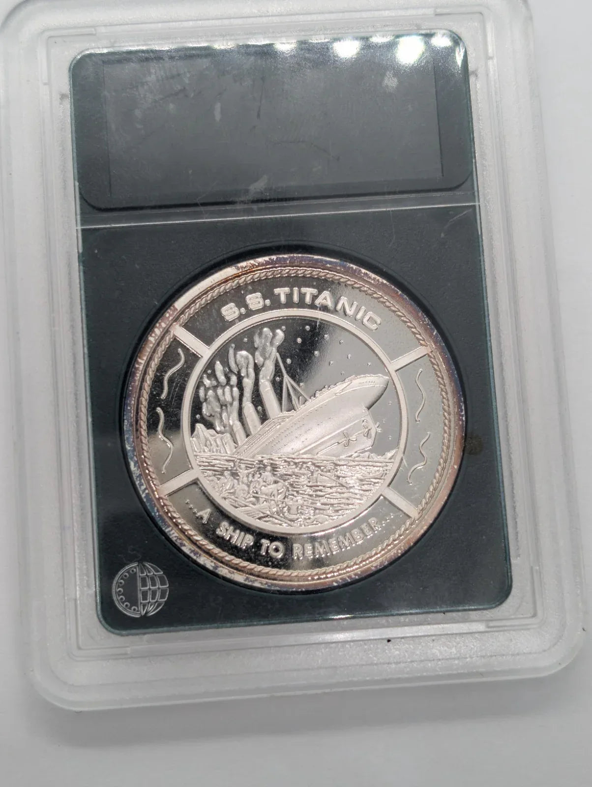 S.S. Titanic Proof Medallion - A Ship to Remember - .999 silver 100mil Plated - NumisFind