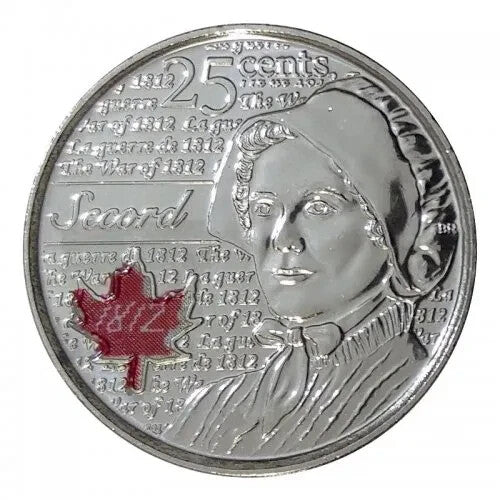 Canada 2013 Quarter Canadian 25c Laura Secord The War of 1812 25 cent Coloured0